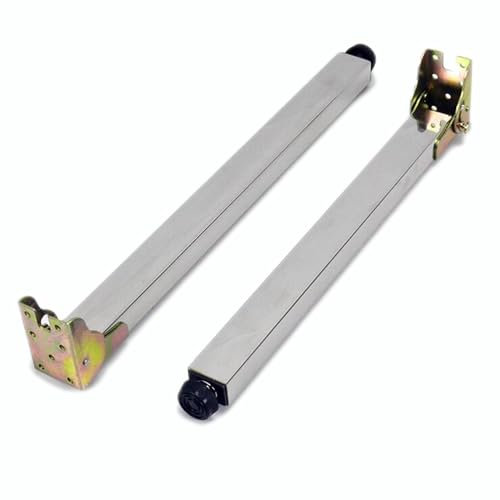SATRJT Tischbeine, 30–150 cm, verstellbare Schreibtischbeine, klappbare Möbelbeine, Teleskop-Beine, Frühstücksbar, Esstischbeine, Edelstahl, DIY-Möbel, Tischbeine (Dicke: Silber, Größe: 30 cm)