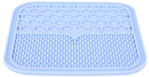 zolux Leckmatte L Silikon Saugnapf 30 x 30 cm blau für Hunde