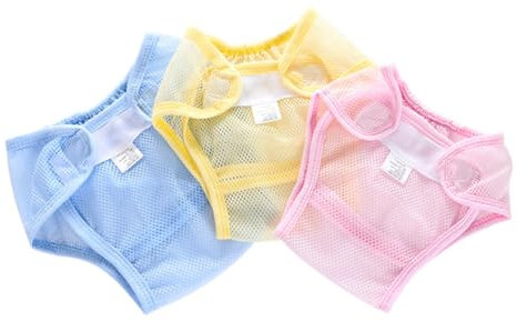 COSMEVIVI 3 Stück Trainingshosen Atmungsaktive Windel Pipi Übungshosen Windelüberzug Netz Stoffwindel Wiederverwendbare Windeln