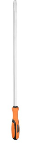 sourcing map Slotted Screwdriver SL13 30 Extra Long 23 Square Shank CR-V Flat Head Screwdrivers with Striking Cap for Industry and Automobile Repair
