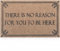 Lzuso Front Door Mat Welcome Mats 18 × 28 Durable Funny There is No Reason for You to Be Here Outdoor Indoor Mat for Entrance with Natural Rubber Backing, Ideal for Home Patio High Traffic Area