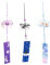 INHEMING 3 pcs Carillons éoliens en Verre Rouge,Carillon à Vent en Verre à Suspendre,Petites Cloches à Vent japonaises pour Pelouses,Jardins, Cours, Halls