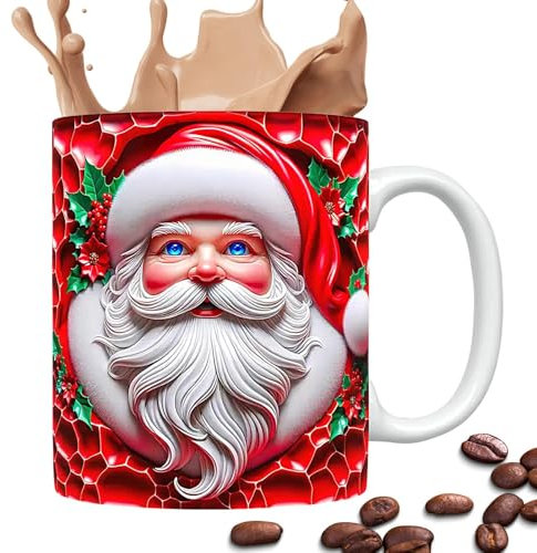 GkgWuxf tasse de Père Noël vintage, tasse de Père Noël, Tasses de Noël Tasse à café, Tasses à café de vacances, tasses de noël, décor de bureau, tasses à expresso du père noël, décorations de noël