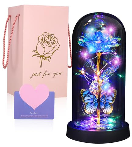 SinLaw Ewige Rose für Frauen, Ewige Rose im Glas Überraschung für Freundin, Frauen, Hochzeitstag Geschenke für die Ehefrau