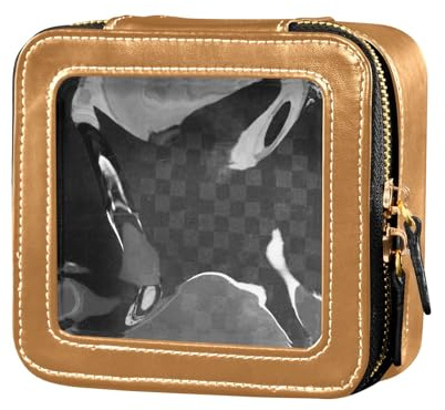 ODAWA Transparente Make-up-Tasche mit Amethyst-Motiv, transparent, Make-up-Tasche, Auto-Make-up-Organizer, Peru, Einheitsgröße