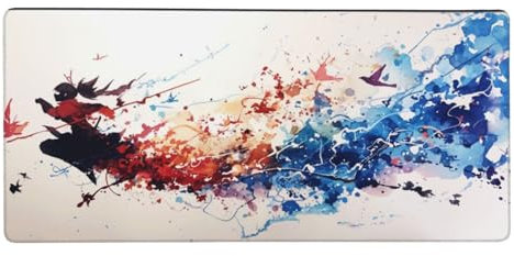 Schreibtischunterlage Abstrakt Mauspad XXL 700 x 300 x 3mm Groß Mauspad Landschaft Gaming Mousepad, Mouse Pad mit Anti-Rutsch-Gummiboden, für Gaming Zubehör Zimmer Deko Aesthetic, Geschenke für Männer