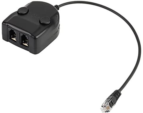 Telephone Headset Adapter, Handset Splitter for Training & Call Centre, Compatible with Cisco/Yealink/Avaya/Polycom IP Phones, Office Use, 2-in-1 Y Splitter Adapter
