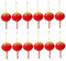 ABOOFAN 16St Laternenverzierungen des neuen Jahres Solarlaternen im Freien Solar-Weihnachtslicht Chinese New Year chinesisch neujahr kleine Laternen beflocken Türlaternen Beflocktes Tuch