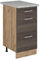 Vicco Küchenunterschrank R-Line, Edelgrau, 40 cm mit Schubladen, AP Marmor