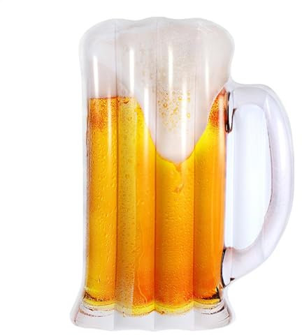 Bier geformtes schwimmendes Bett - Hängemattenliege für Pool & | Aufblasbares Wasserschwimmschwimmflogen, Awal Air Matratze Lounge Möbel, tragbarer Entspannungslieder, bequemes Sommerschwimmerg