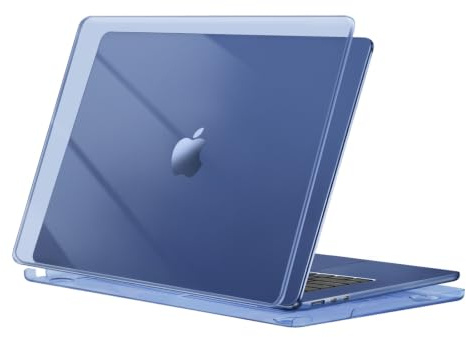 MOSISO Cover Compatibile con MacBook Air 15 Custodia M5 M4 M3 M2 2026-2023 | Case per Macbook Air 15 pollici 2026 2025 2024 2023 A3448 A3241 A3114 A2941 con Touch ID, Cristallo Mezzanotte