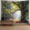 Tolldek Wandteppich Landschaft Natur 240 x 220 cm, Dschungel Wald Wandbehang Multicolor Tapisserie Wandbehang Tapestry für Wohnzimmer Dekor