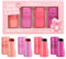 4 Pcs Jelly Blush Stick, Jelly Tint Stick, 4 Colours Jelly Blush, Moisturize and Blendable Blush for Cheek, Eyes, Lip