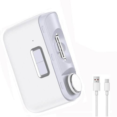 Coupe Ongle Electrique, Coupe-ongles Automatique et Polisseuse 2 en 1, Coupe-Ongles Automatique Rechargeable à 2 Vitesses avec Lumière LED, Coupe-ongles de Sécurité pour Bébés Seniors et Adultes