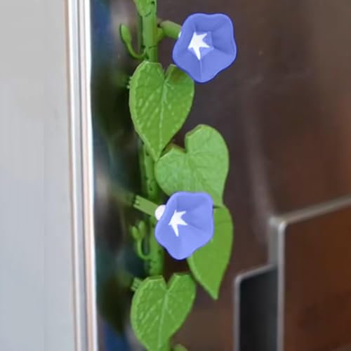 Cute Morning Glory Magnet,3D Ivy Fridge Magnets Vine,Plant Flower Refrigerator Magnets Decoration for Kitchen (A)