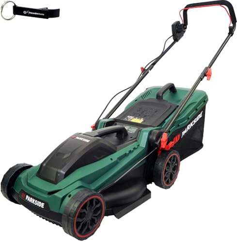 HEADNMORE® Bundle Parkside® - Cortacésped eléctrico PERM 1500 + llavero HEADNMORE®