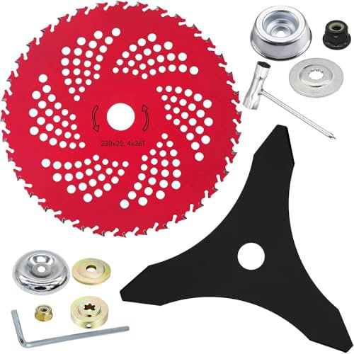 kimeo G90 Pro – Disque de désherbage 36 Dents pour débroussailleuse Lames de débroussailleuse 22,9 cm et 25,4 cm - Coupe-Herbes 36T et 80T