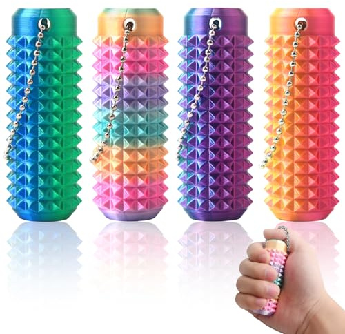 Audasi 4 Stücke Little Ouchies Pain Fidgets, Spiky Grippie Stim 3D gedruckt Schmerz Stim Fidget Spielzeug Sensorische Spielzeugs für Stressabbau Einzigartige Sensorische Fidget Spielzeug Erwachsene
