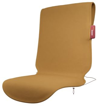 Stoov Heizdecke mit Abschaltautomatik - Kabellose Wärmedecke mit Pro Akku: bis zu 5 Std. Wärme - Elektrische Heizmatte für Stuhl als Sitzauflage & Sitzheizung - Big Hug XL³ Canvas Gelb