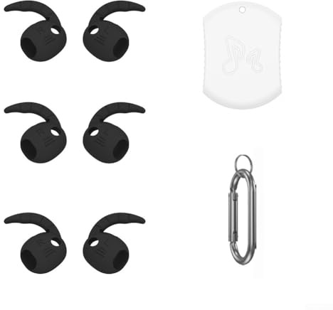 Secure Fit Silicone Ear Hooks For Samsung, For Galaxy Buds 4 & 4 Pro, Soft Anti-Slip Wingtips For Running, Cycling, Jogging, And Hiking, Comfortable Secure Fit(Black)