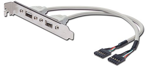 ASSMANN USB Slotblechkabel 2x Typ A - 2x5pin IDC Bu/Bu 0,25m USB 2.0 kompatibel be