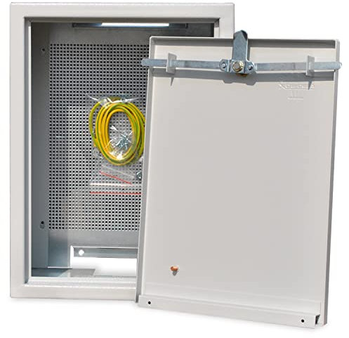 Satix Antennenschrank mit Metall-Lochplatte 40 x 60 x 20 cm, QAS4065