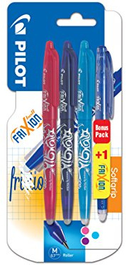 Pilot – Blisterverpackung FriXion Ball 0,7 – Roller radierbar Rose, violet & bleu
