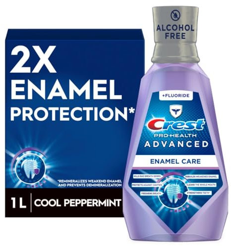 Crest Pro-Health Advanced with Extra Deep Clean Mouthwash, Clean Mint, 33.8 Fluid Ounce by Crest