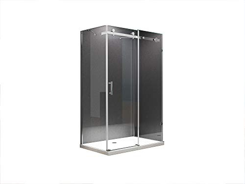 BuyLando.Shop [Typ-Ida] U Form Duschkabine Schiebesystem - Dusche - ESG - Variationen (120x80x195cm)