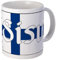 Coffee Mug 11 Unze Tasse – Finnische SISU (Finnische Flagge) Tasse – S Weiß