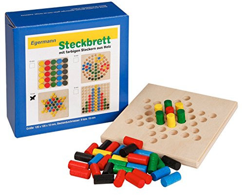 Egermann EH222/231 - Steckspielbrett Holzsteckspiel Stern, Kleinkindspielzeug
