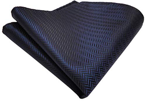 TigerTie Designer Einstecktuch in marine dunkelblau gestreift gemustert