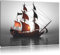 Pixxprint Gewaltiges Segelschiff, Größe: 60x40cm, Leinwandbild, fertig gespannt, Wandbild, Dekoration, Kunstdruck, kein Poster