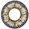 Matlens - GEOLICA Farbige Kontaktlinsen mit Stärke grau gray Royal Cafe Mimi Big eyes WPM-505 circle lens 2 Linsen 1 Kontaktlinsenbehälter 1 Pflegemittel 50ml