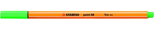 STABILO Point 88-0.4mm Fineliner - Box of 10 Pens - Light Emerald