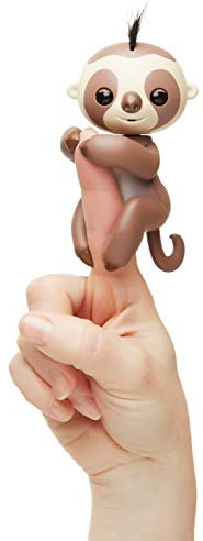 Fingerlings Faultier braun Kingsley 3751 interaktives Spielzeug, reagiert auf Geräusche, Bewegungen und Berührungen