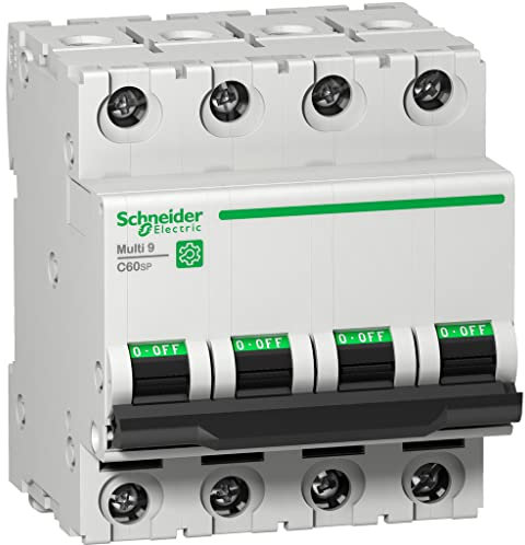 Schneider Electric MCB Leitungsschutzschalter Typ C, 4-polig 6A, Abschaltvermögen 10 kA Multi 9 DIN-Schienen-Montage