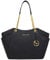 Michael Kors – Große Schultertasche mit Kette für Damen, Jetset, Reisen, (Schwarzes PVC), Large