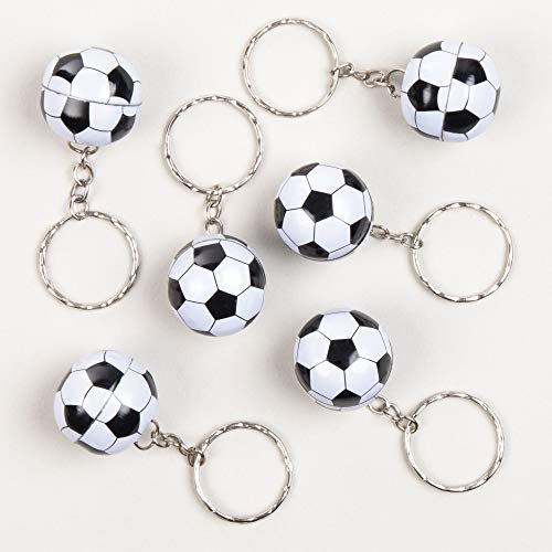 Baker Ross Lot de 12 Porte-Clés Ballons de Foot - Idéal pour remplir des pochettes surprises