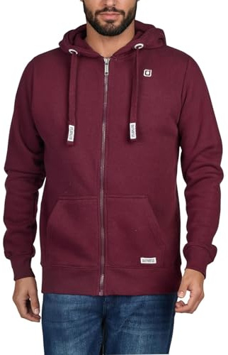riverso Sweatjacke Herren mit Kapuze Reißverschluss Regular Fit RIVNoah | Kapuzenjacke Hoodie Kapuzenpullover Braun Rot Blau Schwarz Grün Grau Beige S M L XL XXL 3XL 4XL 5XL