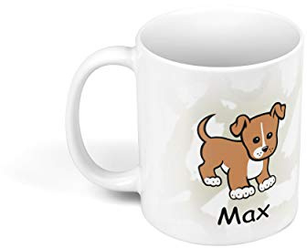 Kunststofftasse personalisierte Kinder Tasse mit riesiger Motivauswahl | Einschulung Schule Einschulungsgeschenk mit Motiv und Namen personalisierbar Hund Welpe