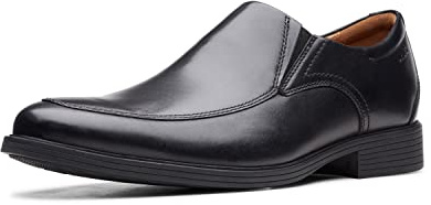 Clarks Men's Whiddon Step Loafer, Black Leather, 10 M US