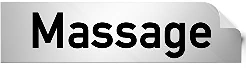 Kinekt3d Leitsysteme Folienschild Türschild • Massage • PVC Hinweisschild • 160 x 40 mm Silber • selbstklebend • Kratzfester Druck • UV Beständig