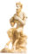 BeautifulGreekStatues Satyr Pan Panas Griechisch - Römische Statue Handgemachte Alabaster Gold Männchen Abbildung 12cm