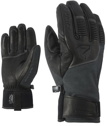 Ziener Herren Ganzenberg Ski-Handschuhe/Wintersport, wasserdicht, atmungsaktiv, Alpine Wool