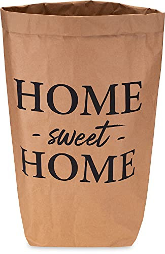 Lifestyle Lover Papiersack Paper Bag Sack Kraftpapier Beutel Mülleimer Braun (Home Sweet Home)