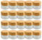 Wachsmann Pot en verre de qualité supérieure avec couvercle en bambou | Pour cosmétiques naturels durables | Avec emballage cadeau | Pour pommades et lotions | 20 ml non gravés | 20 pièces