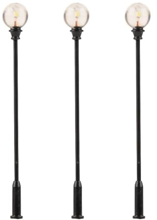 Faller FA180204 LED Parking Lantern Globe Top Light - Warm White - Pack of 3