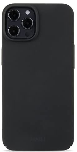 holdit Slim Case for iPhone 12/12 Pro - 1 mm Ultra Thin - Hard Case in Recycled Polycarbonate - Black