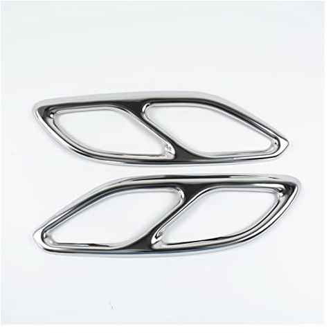 Auspuffblende Für Mercedes Für Benz CLA Klasse C118 W118 2020 2021 Auto Heckkehle Rahmen Dekoration Abdeckung Trim Auspuffrohr Aufkleber Endrohrblende (Farbe : Silber)